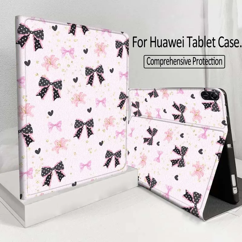 

Broken flower bow cherry Tablet Case For Huawei MatePad M5 T5 SE 11 Pro Honor Tab 5 V7 V8 X9 GT 10.1 10.8 Inch