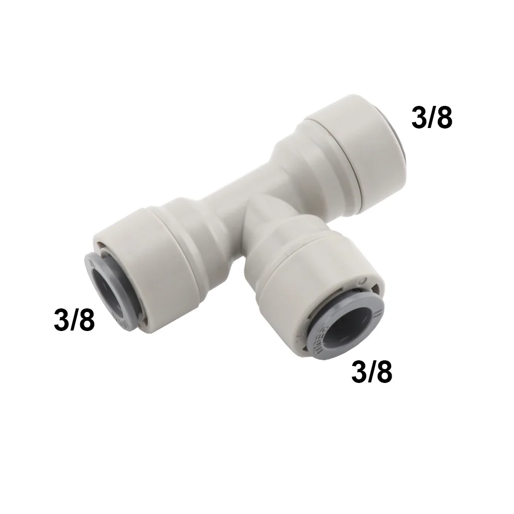 RO Water Fitting Quick Connector 3/8"OD Hose Tee Y Ball Valve Equal Convert Elbow Straight Push In Pipe Fitting Homebrew Beer view 3