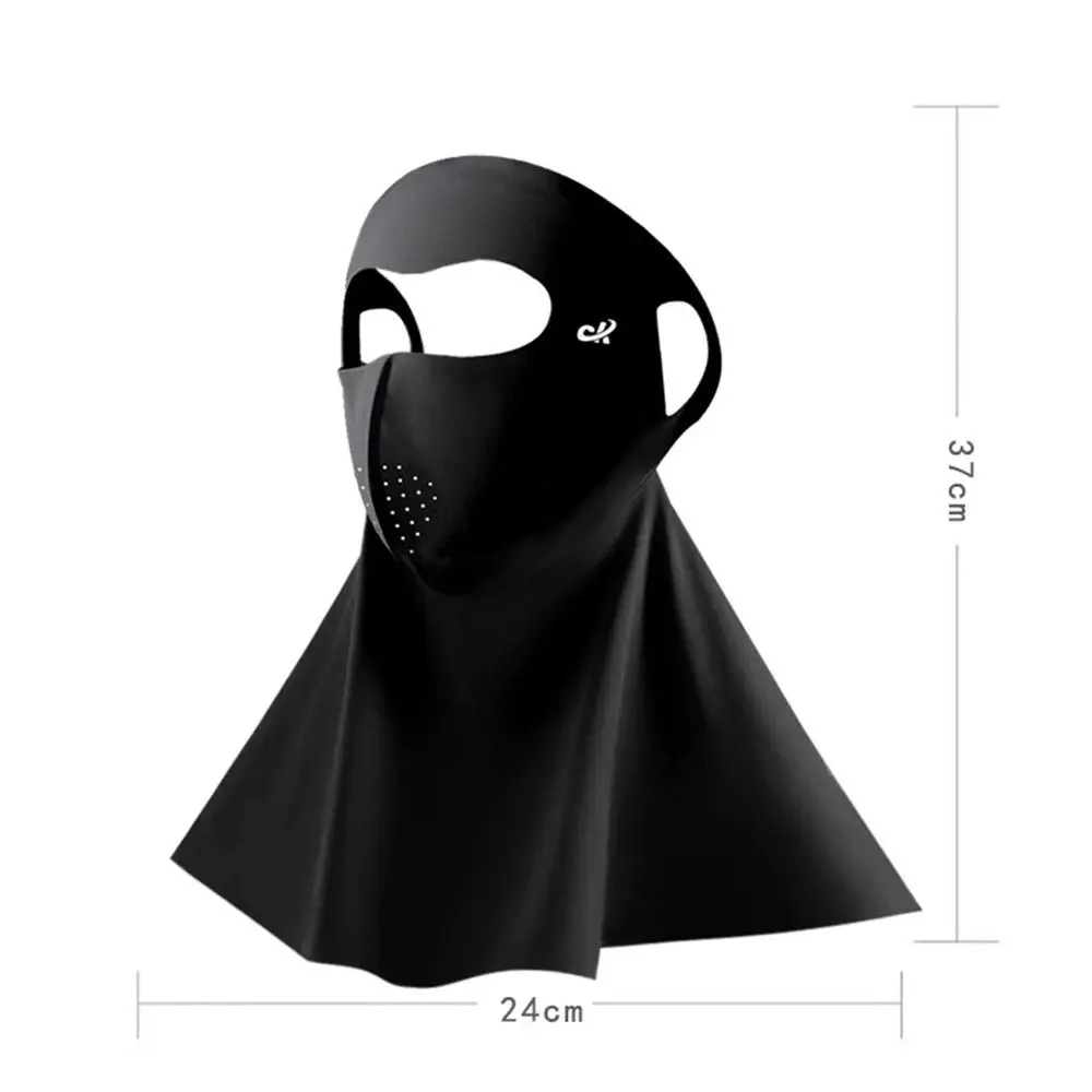 Fashion Summer Full-Face Mask Cover Sun Protection UPF 50+ Ice Silk Face Veil Outdoor Cycling Neck Wrap Cover for Male Female