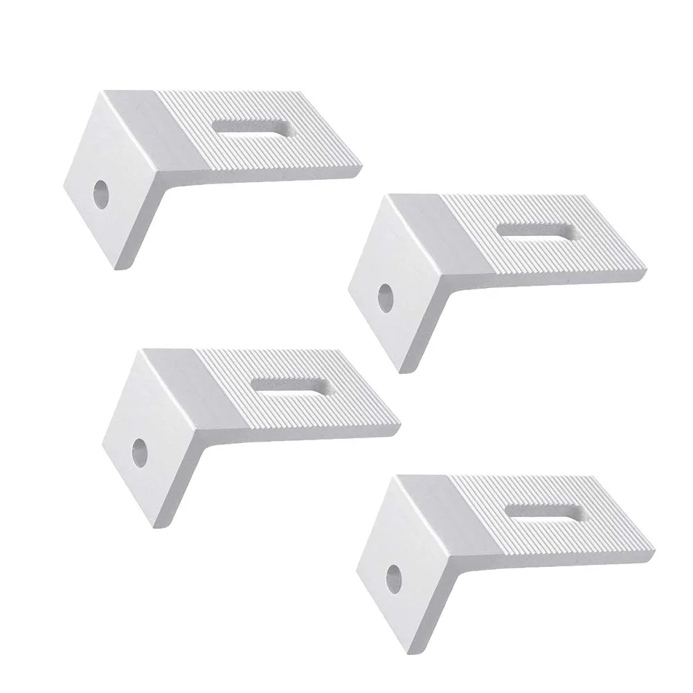 1/4/10Pieces Aluminum Solar Panel Mounting L Brackets 90-Degree Angle PV Connection Angle Cross Interconnects Household Hardware