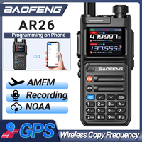 Baofeng AR26 GPS Walkie Talkie 10W Multi Band Phone APP Wireless Programming Recording Type-C FM NOAA Long Range Two Way Radio