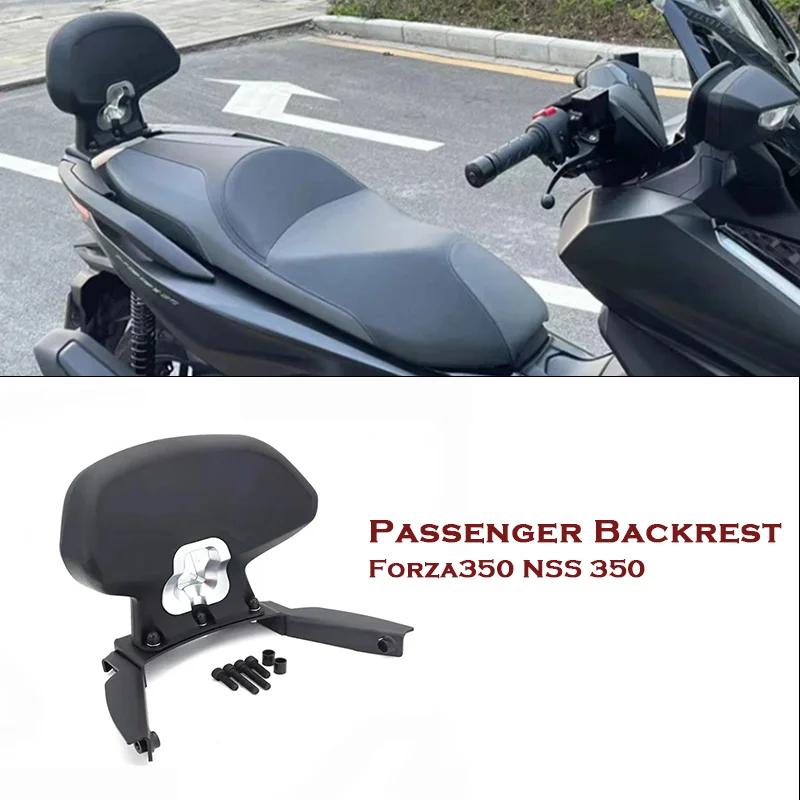 

NEW Motorcycle Black Rear Passenger Seat Backrest Cushion Back Rest Pad For Honda Forza350 NSS 350 NSS350 2023+