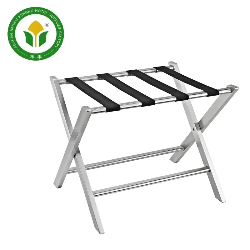 Cross-border Luggage Rack FHJ-04B Mirror Steel Star Hotel Supplies Room Luggage Rack Storage Rack