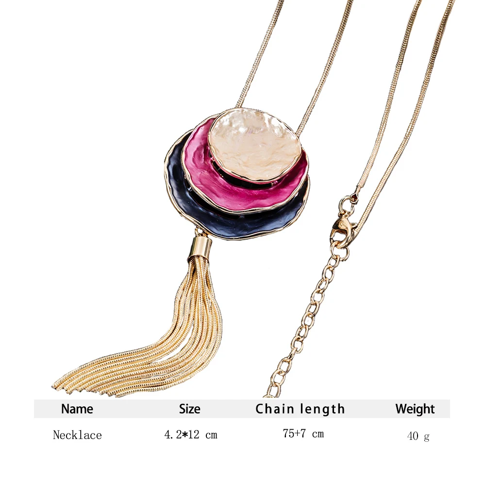 New in Pendant Necklace Round Layered Purple Fashion Chains 2023 Unique Trendy Jewelry Luxurious Gift Necklaces for Women Luxury