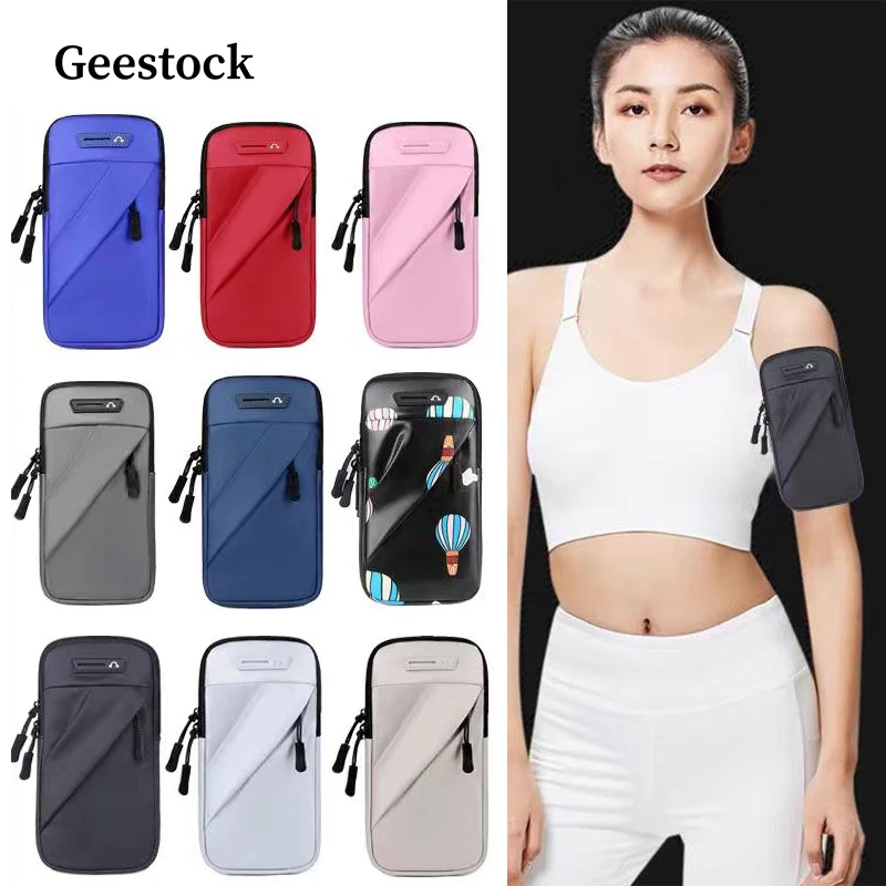 Geestock Waist Bag Sport Men Waterproof Waist Bag For Smartphone Travel Wrist Bag Crossbody Designer Elastic Fitness Phone Bag