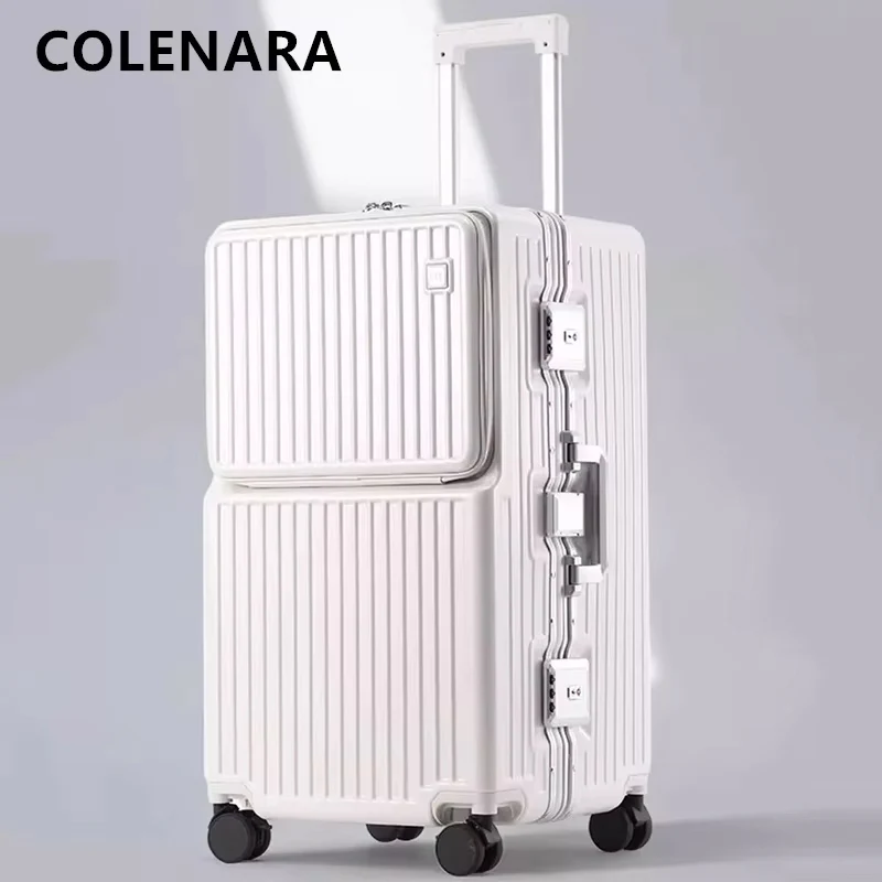 COLENARA High-quality Suitcase Large-capacity Trolley Case Aluminum Frame Combination Box 26