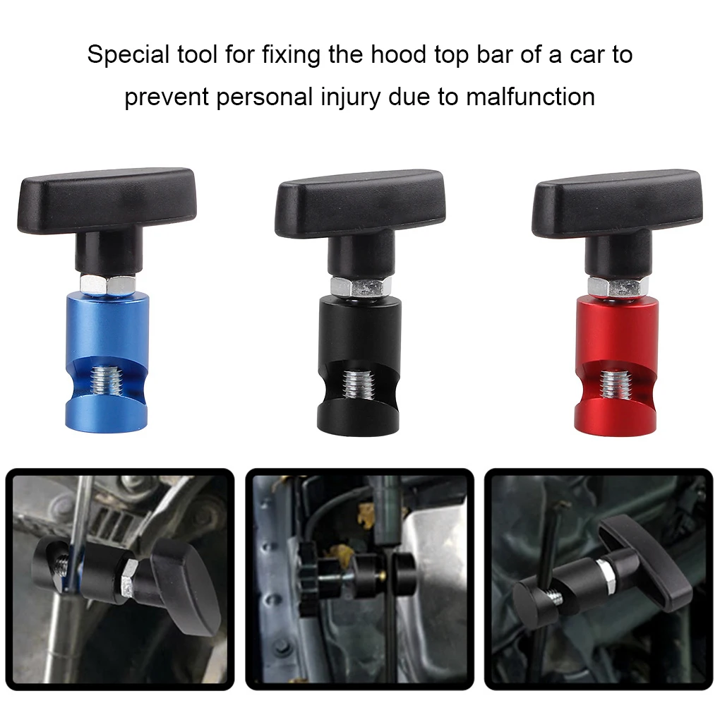 Auto Engine Hood Lift Rod Clamp Portable Reusable Automotive Stopper Blue