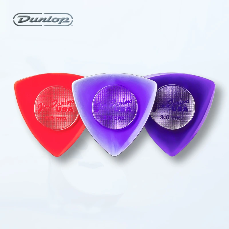 3pcs/1pc Dunlop Guitar Picks Triangle Shape 473R 1.5/2.0/3.0mm Mediator for Bass Acoustic Electric Classic Guitar Accessories