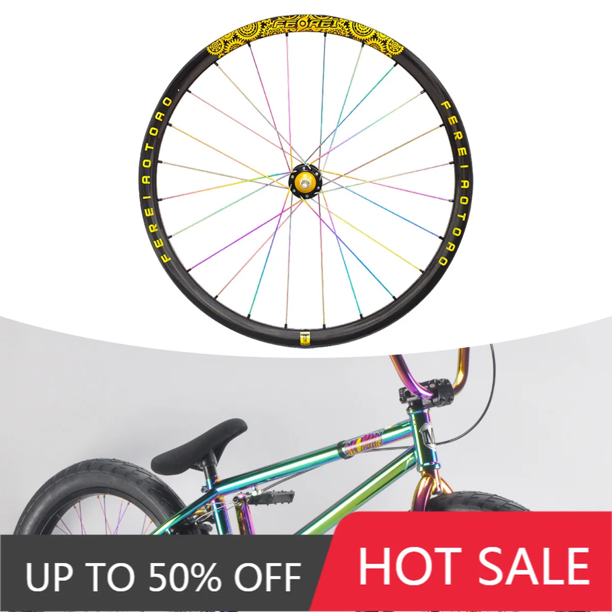 

STLF Ferei High Quality 20 Inch BMX Wheel Set AOTOAO Hub Carbon Fiber T700 Fast Smooth Riding Track U Shaped Rim Bike Wheels Whe