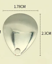 Fishing Spoon Lure Accessories Noisy Spoons for Spinner Bait Gold Silver Iron Silice 0.5g/0.8g