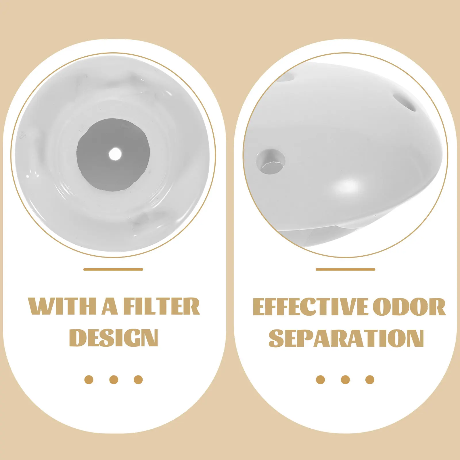 Urinal Strainer Stopper Ceramic Deodorant Filter Plug with 5-Hole Design for Fresh Air Circulation Urinal Drain Cover