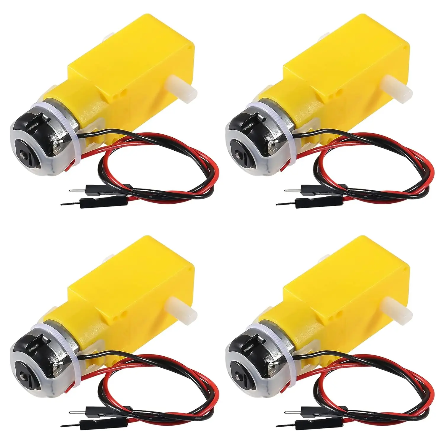 4pcs TT Motor DC 3-6V Gearbox Motor 200RPM Ratio 1:48 albero motore con cavo da 2.54mm per Robot Smart Car fai da te