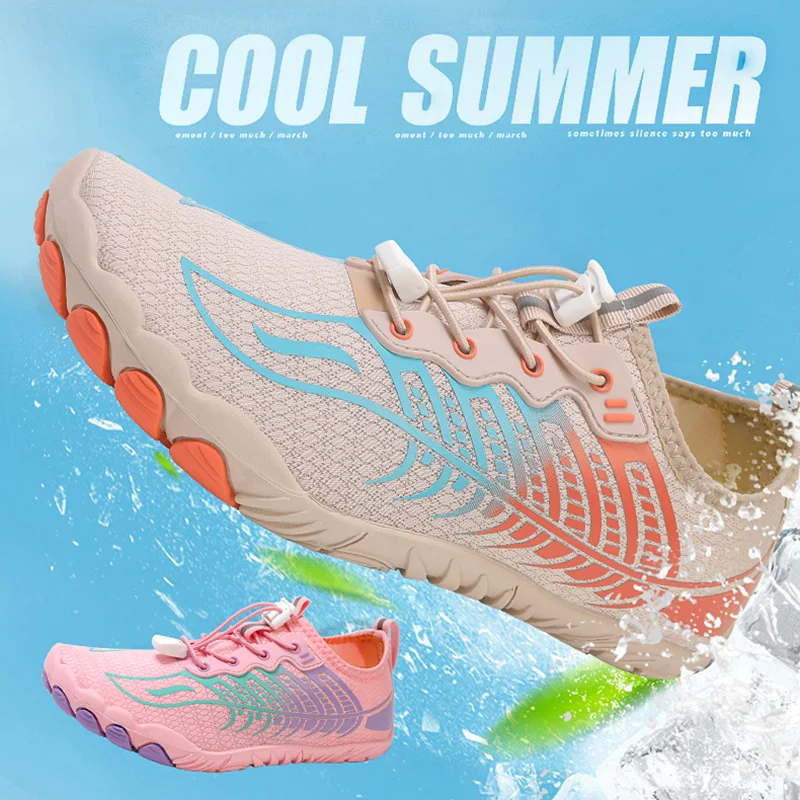 

High-quality quick dry mesh aqua shoes pair of breathable barefoot sneakers seaside beach swimming shoes