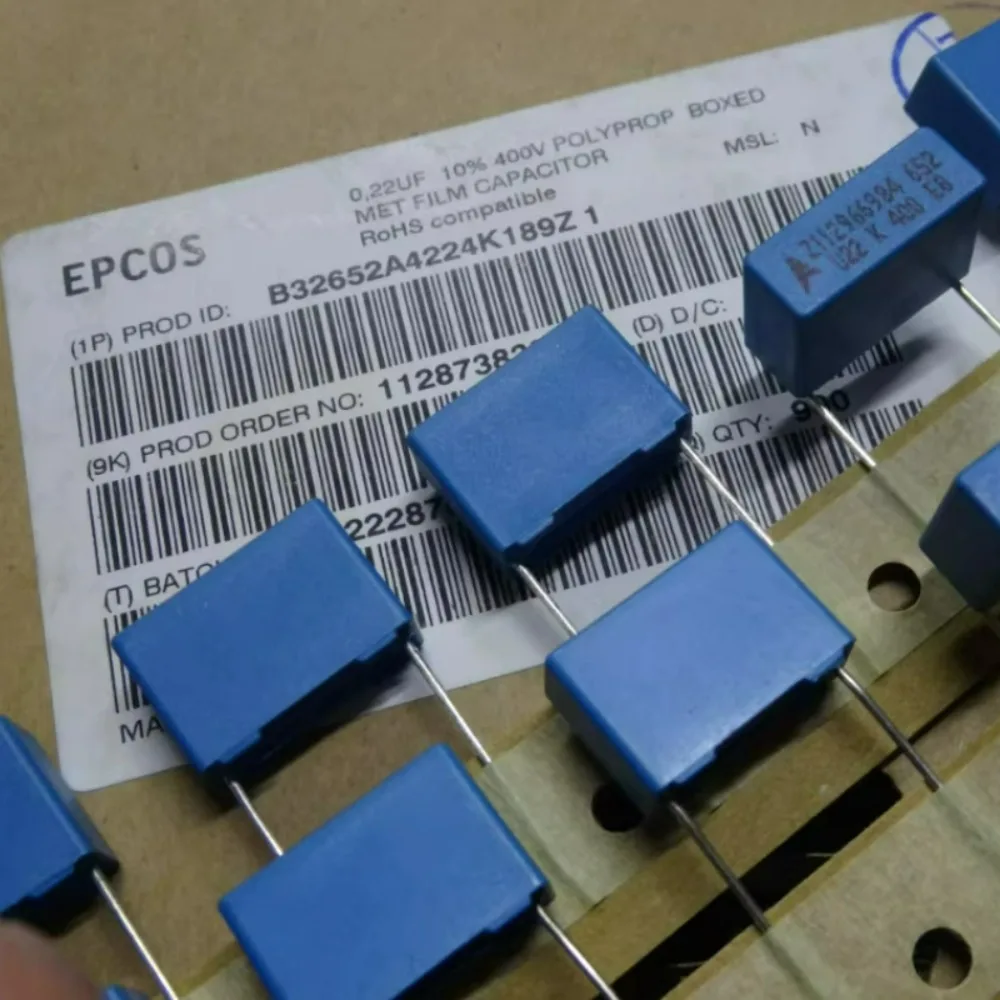 

10pcs/lot EPCOS 0.22uf/400v 220nf u22 224 Brand New 15mm Film Capacitor B32652A4224K
