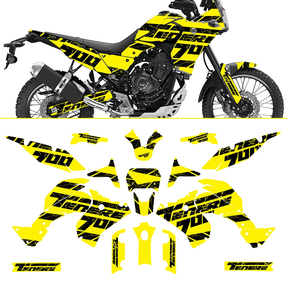 For Yamaha Tenere 700 Stickers Bodywork Graphic Decal T700 Fairing Decals Graphics for Yamaha Tenere 700 XTZ700 2019-2023