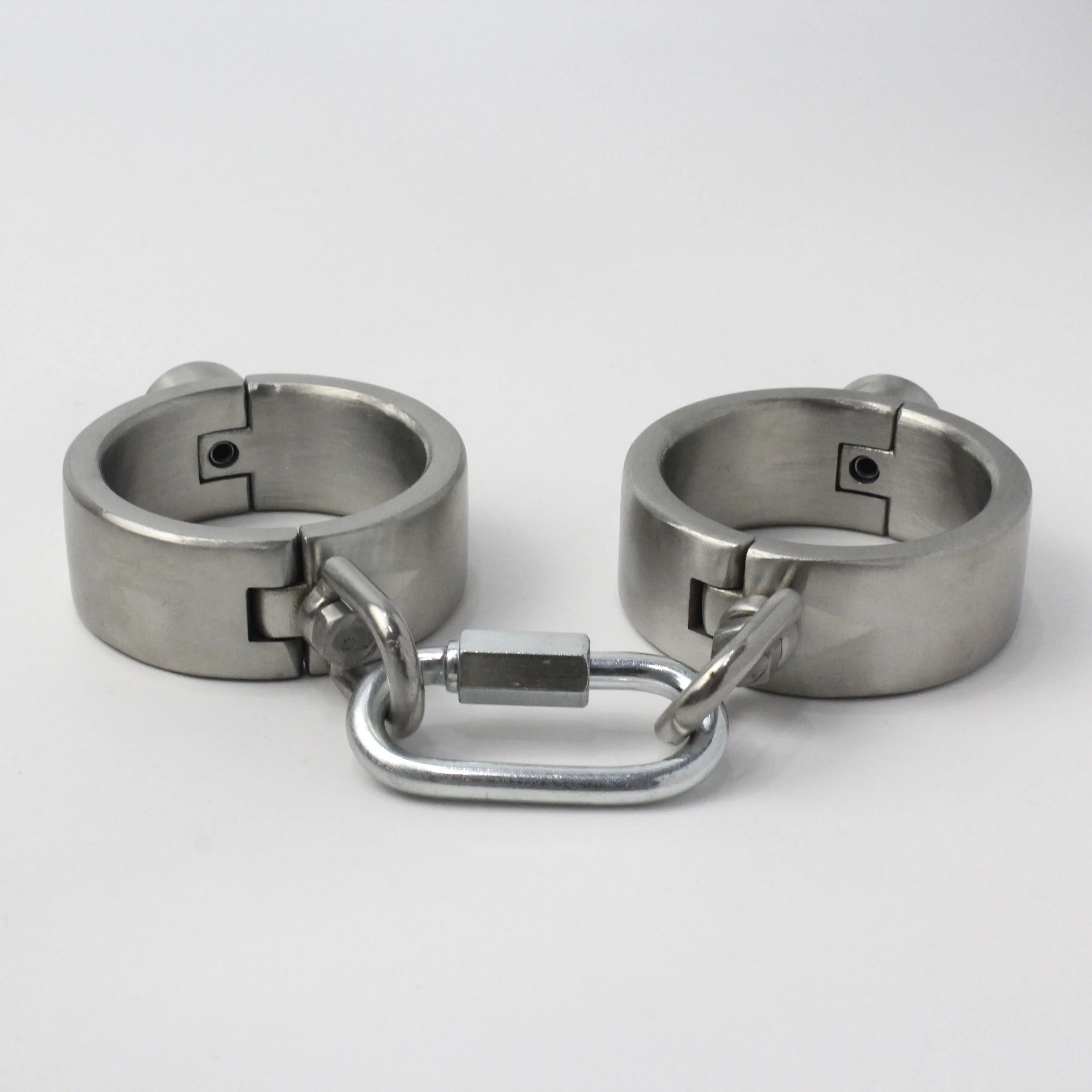 Heavy Duty Stainless Steel Handcuffs Ankle Cuffs Neck Collar Press Lock BDSM Restraints Bondage Adult Games Sex Toys for Couples