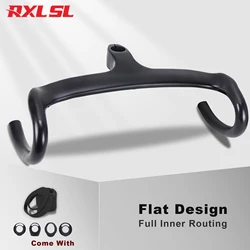RXL SL Carbon Road Bike Handlebar,Full Internal Routing,Racing Drop Handlebars for Cycling,1-1/8