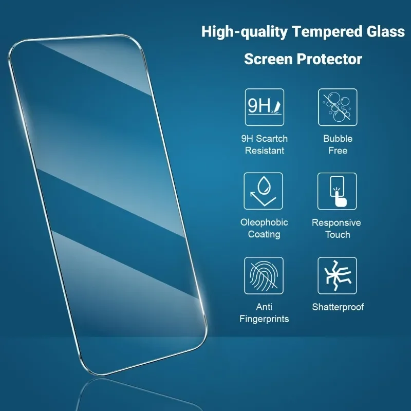 3-5PCS Diamond Glass For iPhone 16 15 14 13 12 11 PRO MAX No Border Screen Protectors For iPhone XS Max XR Plus Tempered Glass