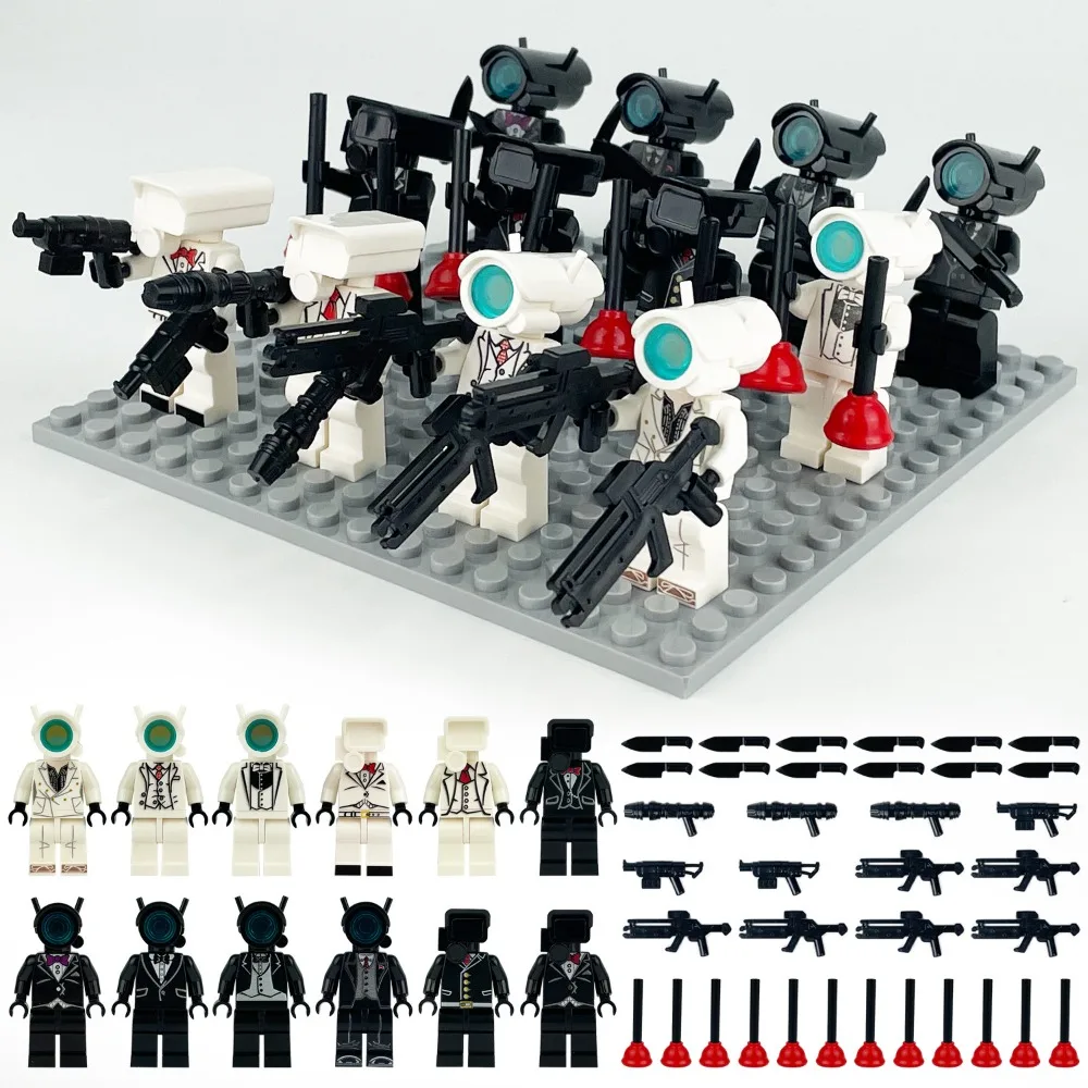 Pak monitor pop toilet wapen accessoires kindermontage Figuren Monteren Speelgoed Creeper voor Kinderen Educatief Speelgoed