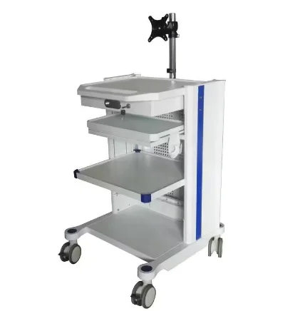 

OEM ABS Laptop Computer Cart endoscopy trolley cart medical laparoscopic Integrated instrument cart