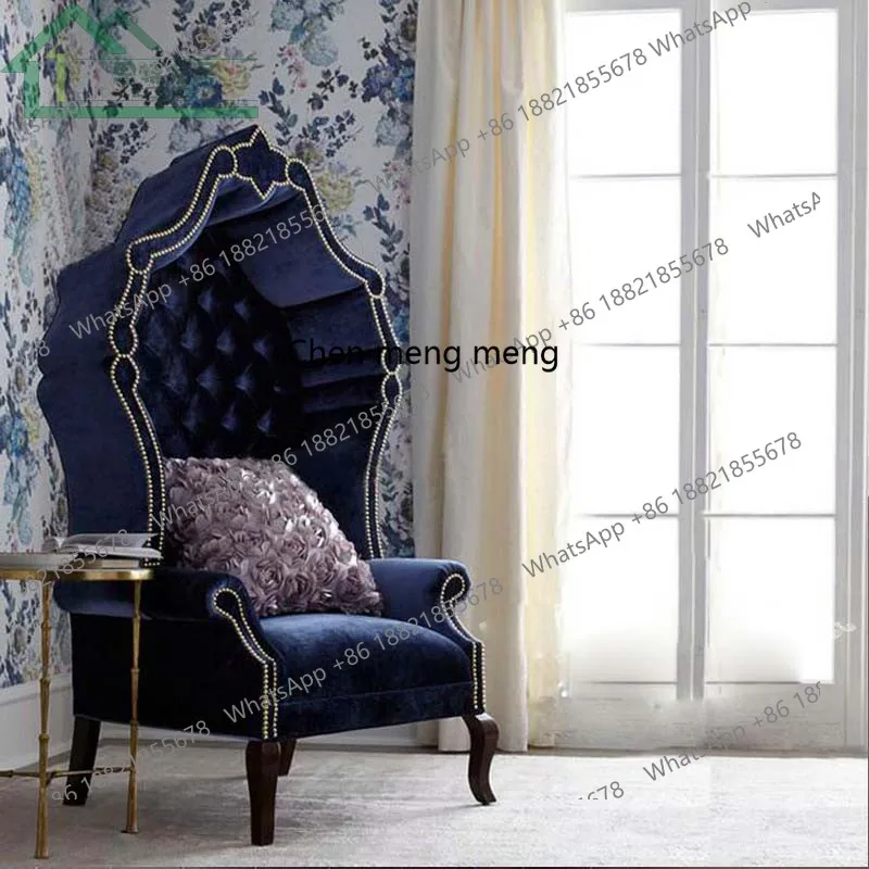 American neoclassical creative sofa high back princess chair fabric space chair studio furniture soft bag bird cage