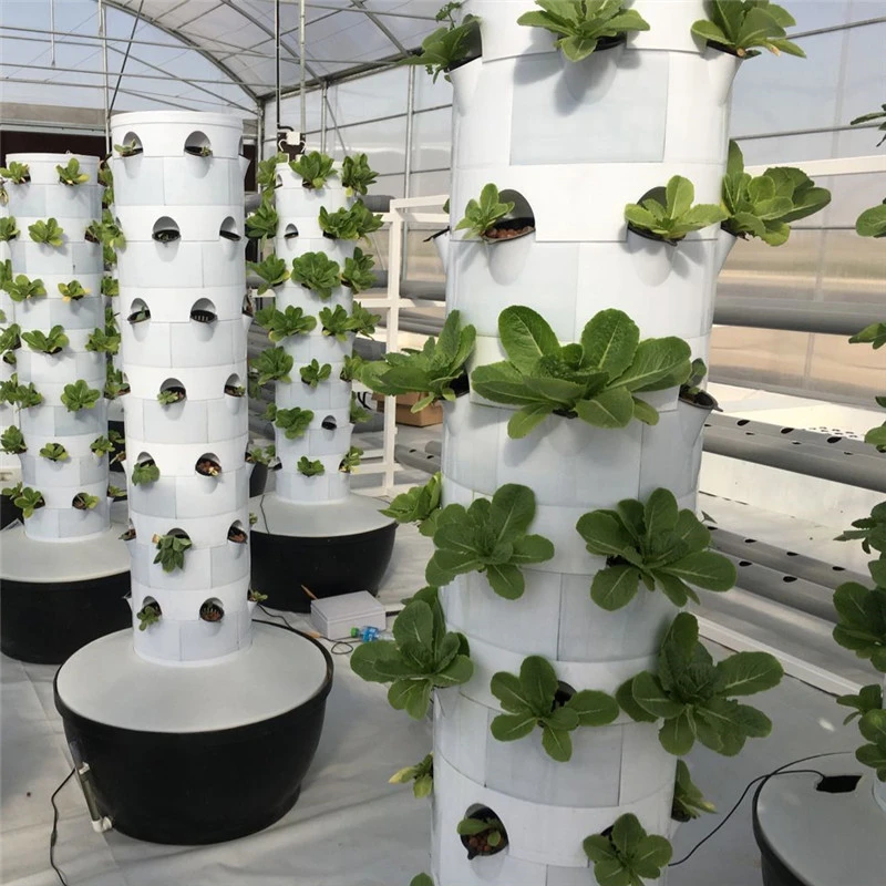 Garden Round Tower with Vertical Hydroponics Growing System and Aeroponic Planting High Output Smart Indoor Greenhouse