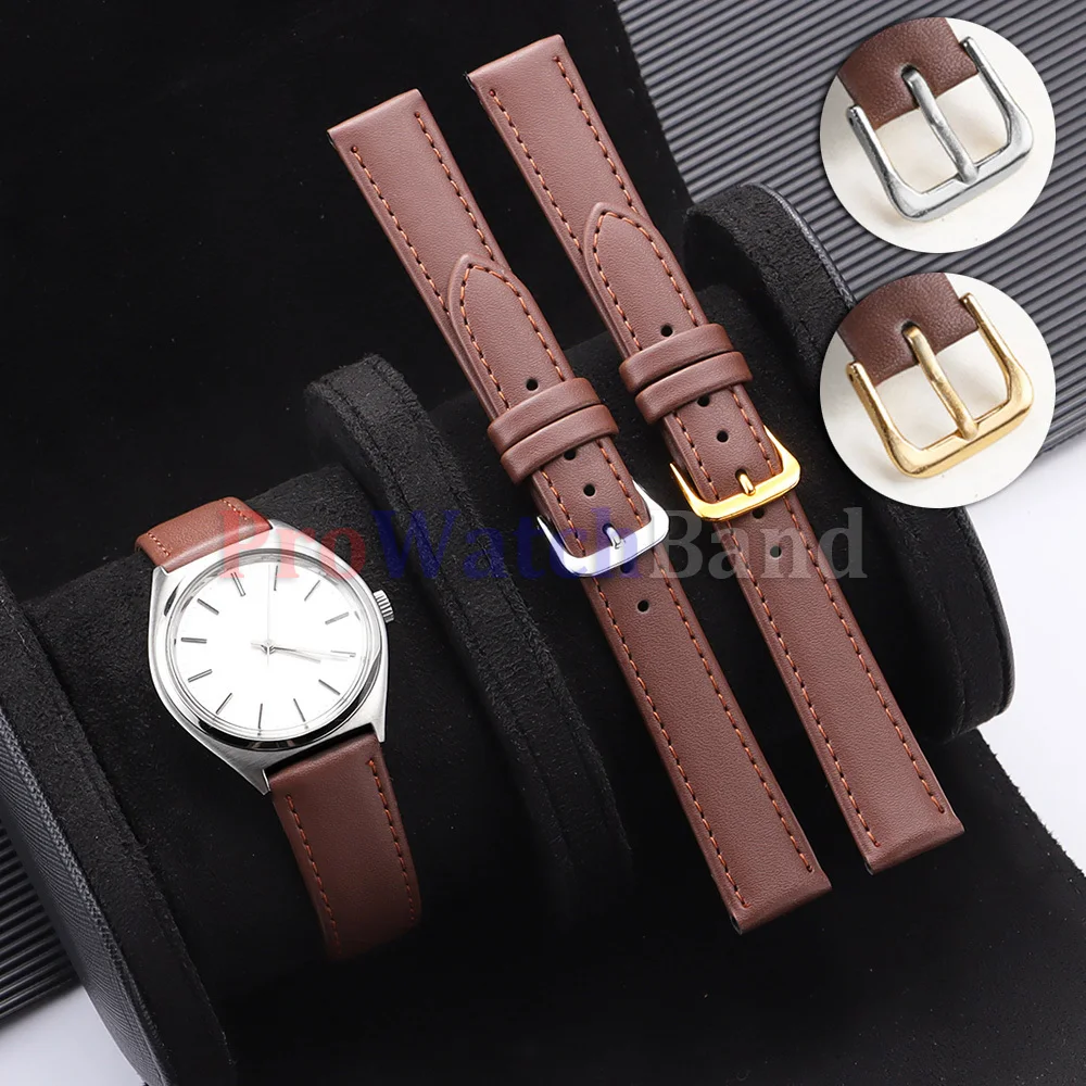 

Ultra-thin Lizard Pattern Strap Wen Women Watch Band 8 10 12 14 16 18 20 22 24mm Slim Brown Black Bracelet Gold Buckle Wristband