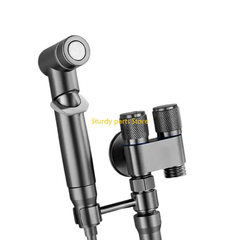 

97QC Handheld Bidet Sprayer with Double Outlet Valves Bidet Attachment Easily Install