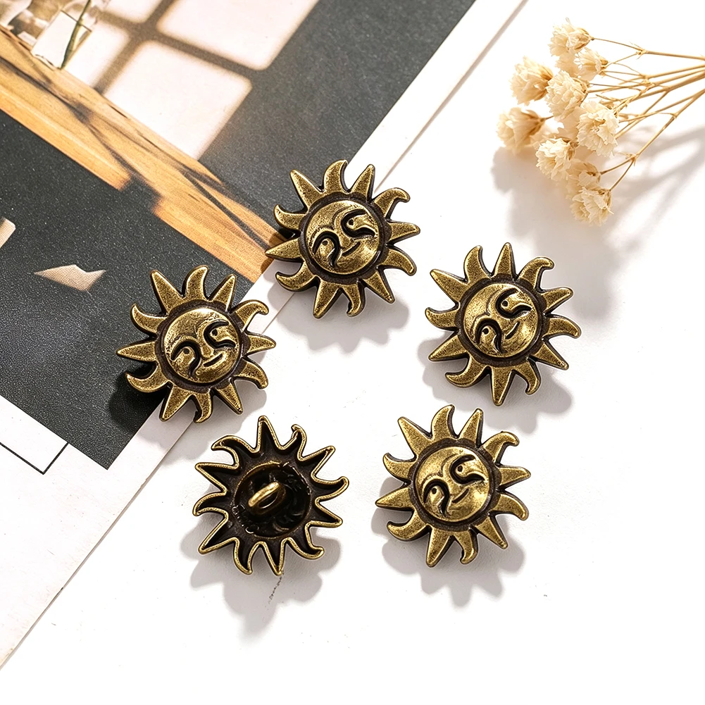 10pcs 금속 천상의 태양 얼굴 버튼 공예용 빈티지 - Button Hole Cutter 리뷰 및 가격