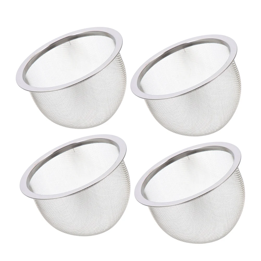 

4 Pcs Tea Leak Stainless Steel Strainer Strainers Sieve Filters Infuser Cup Travel Loose