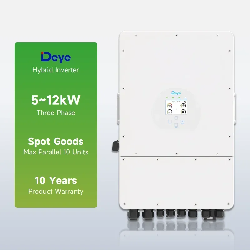 

Deye 5kW 8kW 10kW 12kW On Grid And Off Grid Inverter Pure Sine Wave 3 Phase Hybrid Solar Power Inverter