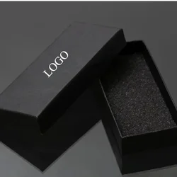 Custom Keychain Gift Box Engrave Rectangular Key Chain Ring Package Personal Logo Present Pack