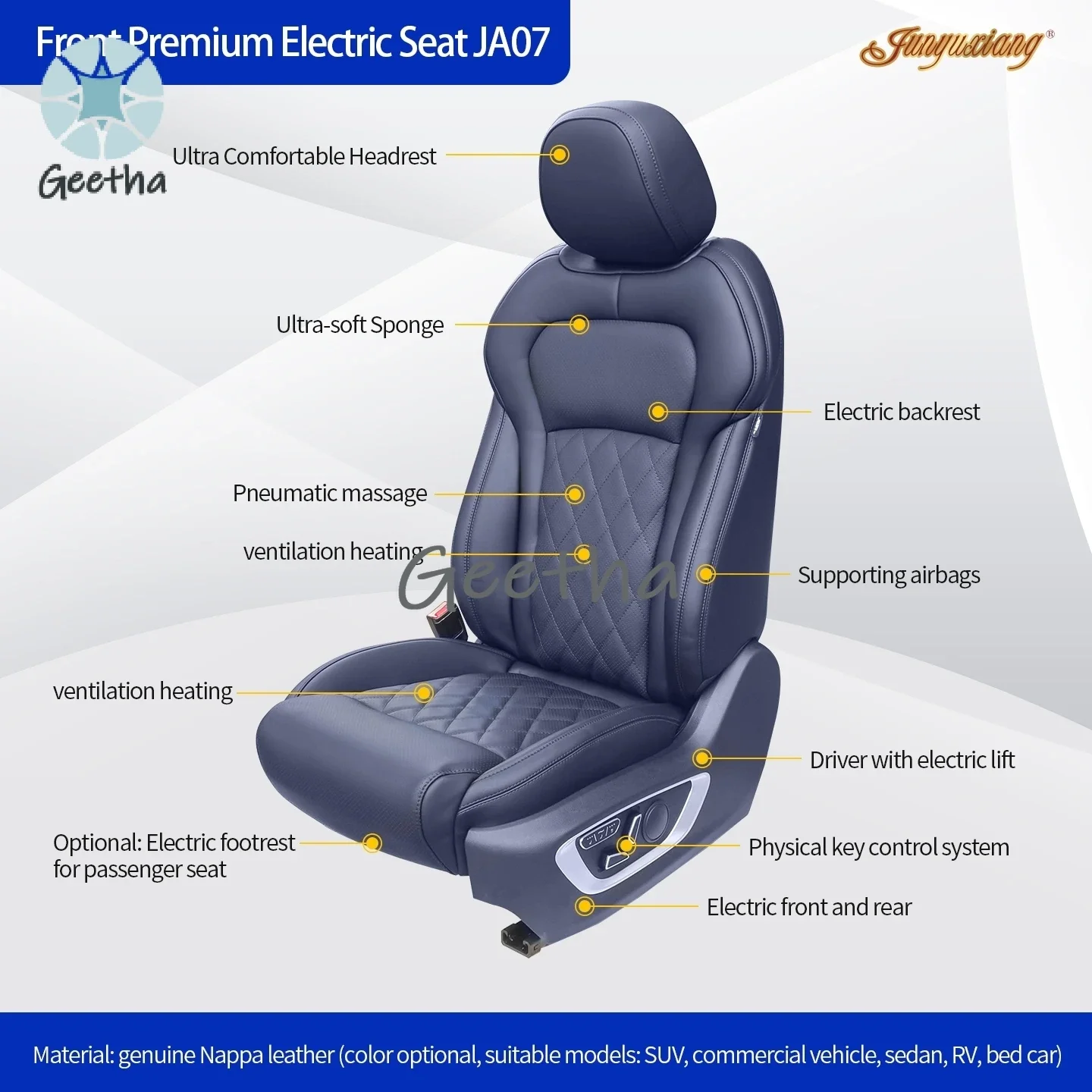 

Car Driver Electric Seats Benz Vito V220 V250d V300 Sprinter Factory Price Luxury Car Seats Customized Automobile Modification