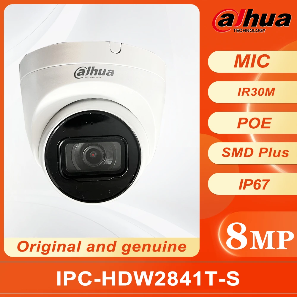 Dahua 8MP IR Fixed-focal Eyeball WizSense Network Camera IPC-HDW2841T-S