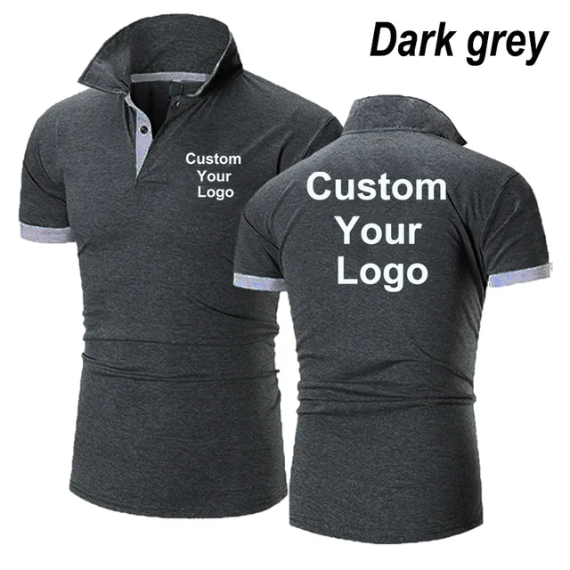 Custom LOGO Men\'s Polo Shirt Summer Brand Patchwork Short Sleeve Fashion Business Casual Quick Drying Male Lapel T-Shirt