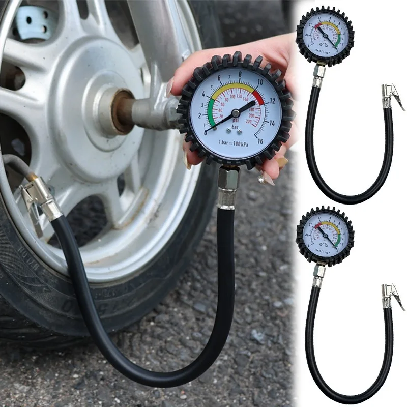 

Сверхмощный автомобильный манометр для накачивания шин с защитным чехлом, воздушный компрессор, инструмент для ремонта авто, грузовика, мотоцикла, ручной инструмент