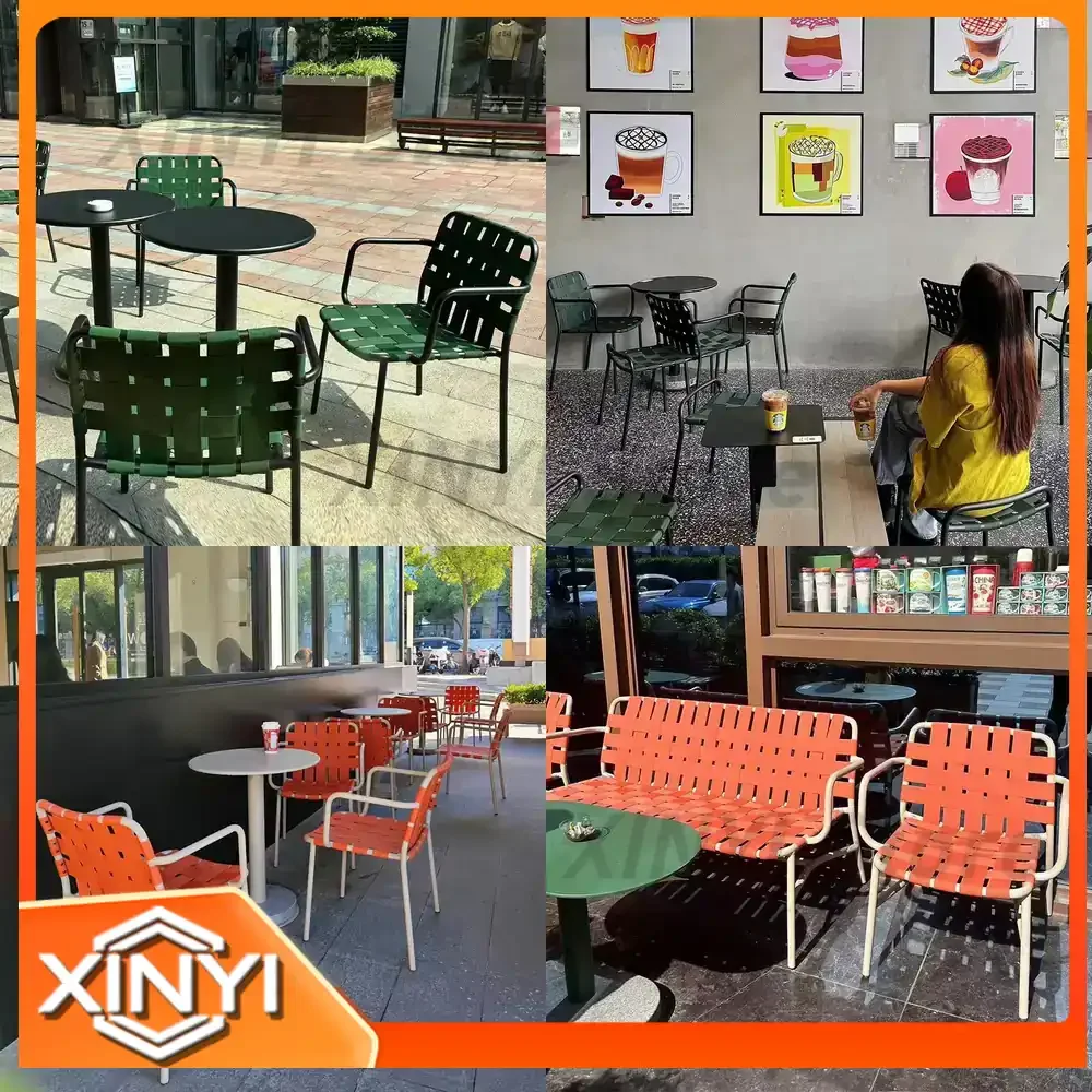 Waterproof UV Resistant Rattan Chair and Table Set for Outdoor Patio Villa Restaurant Garden Homestay Cafe Leisure Use