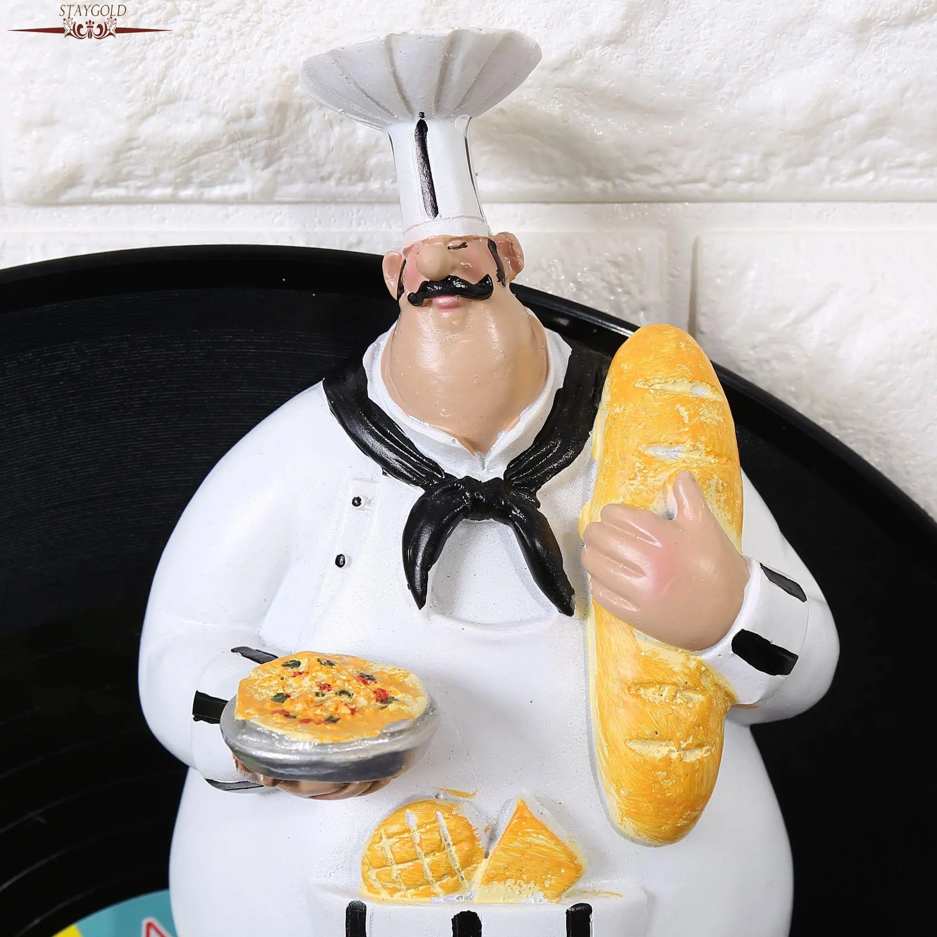 Staygold Nordic creative gift cake shop milk tea shop decoration wall hanging resin chef crafts hanging home decor