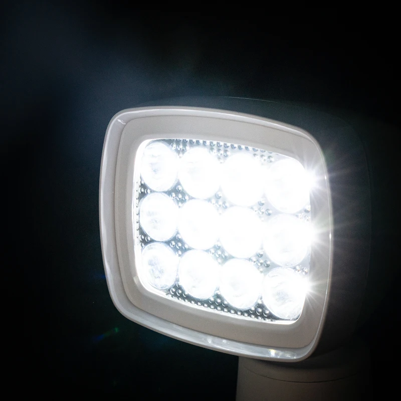 12x5W LED Marine Remote Control Searchlight White Boat Yacht Spotlight for Navigation Docking Search Lighting Deck Mount Lamp