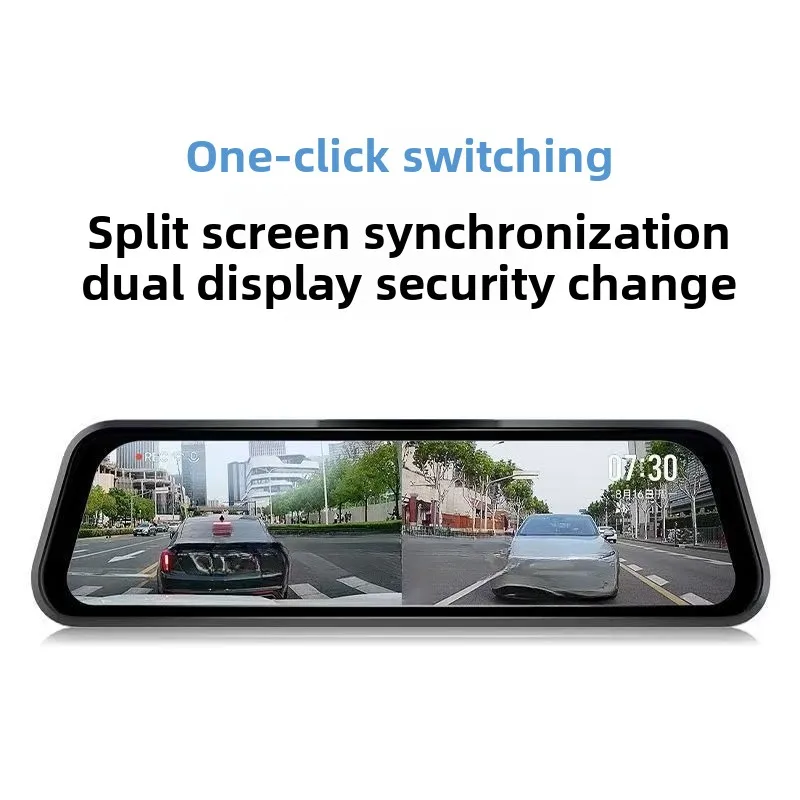 Streaming media driving recorder front and rear double recording reversing image starlight night vision parking monitoring