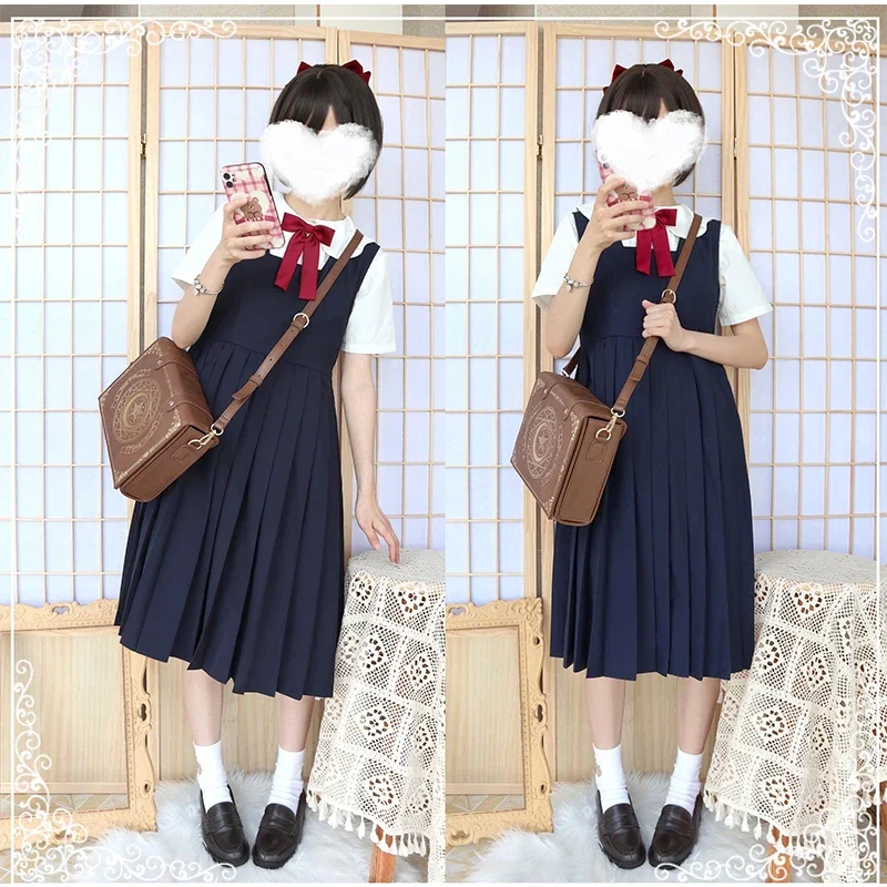 Star Moon Magic Book Lolita Bag Students Diagonal Cross Double Shoulder Girl Backpack Leather Flap Bag Schoolbag Women Handbag