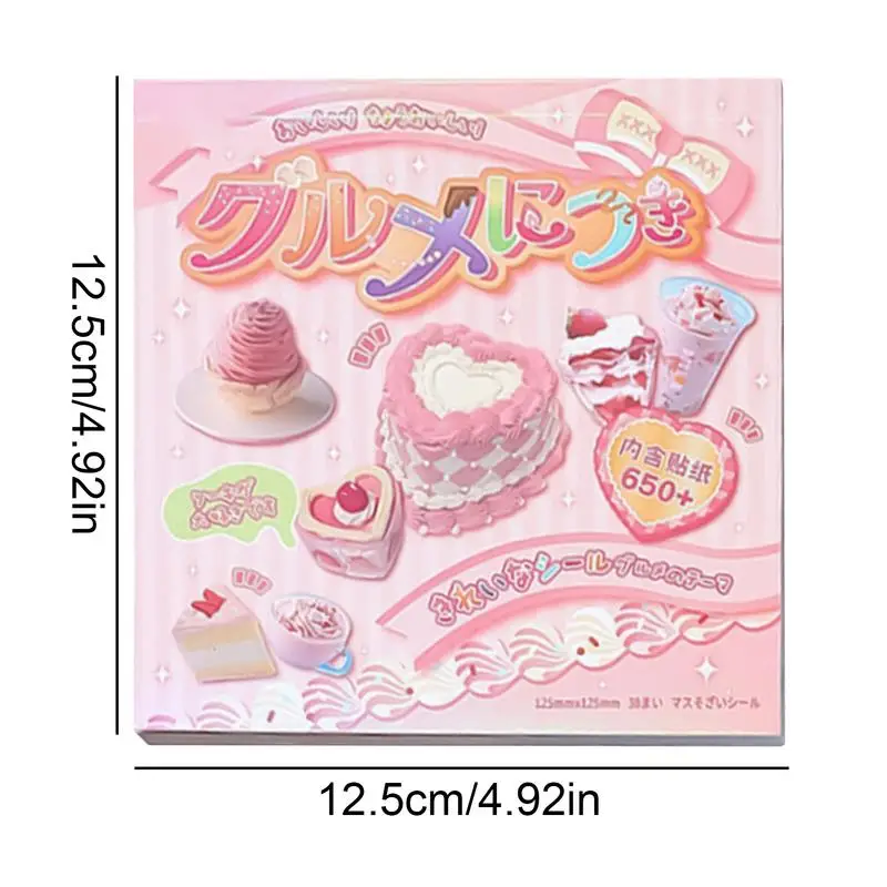 30 sheets Ins Retro Cute Dessert Cake Decorative Stickers Book Scrapbooking Phone Case DIY Journal Collage Material Stickers