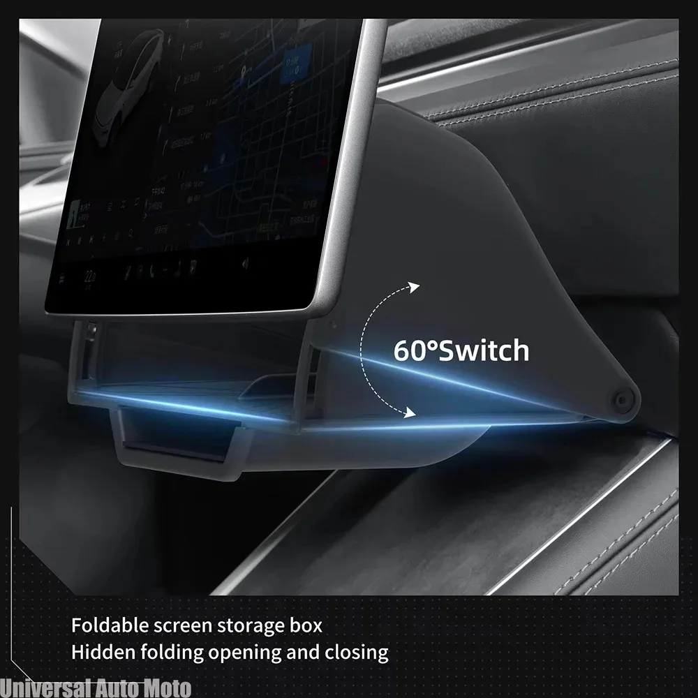 for Tesla Model YL/Y Juniper/Model 3 Highland 2025 Car Storage Box Hidden Storage Organizer Under Central Control Screen Tray view 3