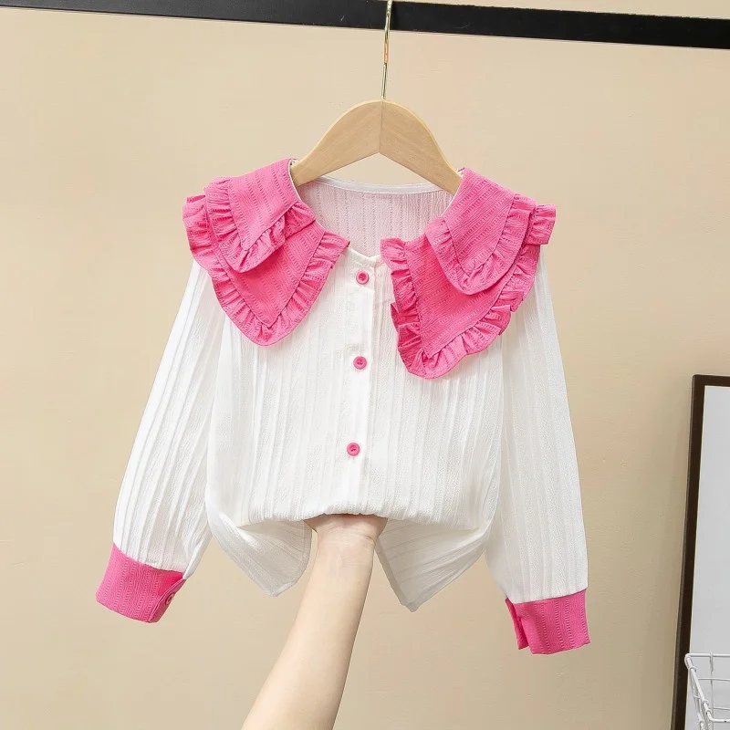 

Girls Baby's Kids Blouse Coat Jacket Outwear 2024 New Spring Autumn Shirts Cotton Beach Teenagers Children's Clothing