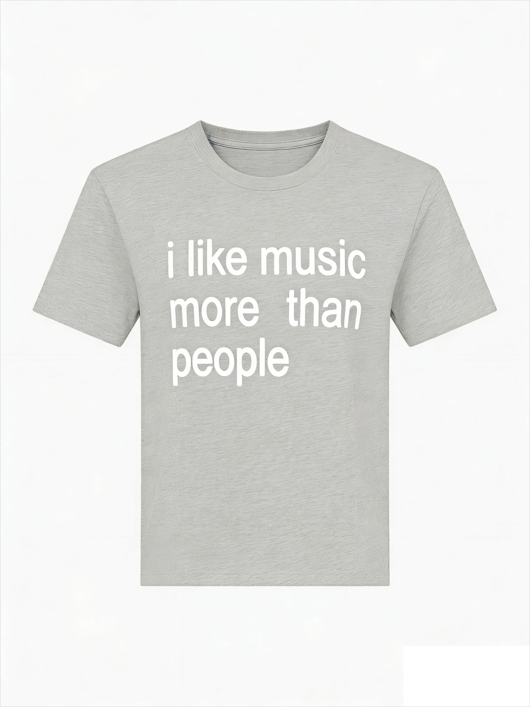 تي شيرت "أنا أحب الموسيقى أكثر من الناس" برسومات ساخرة مع ملاحظات موسيقية وموجات صوتية، تي شيرت أسود لمحبي الموسيقى المضحكة #4