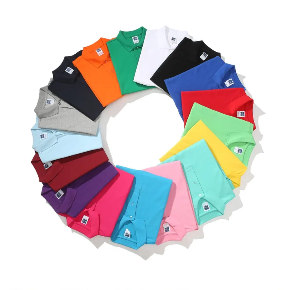 230g100% Cotton Polo Shirt Print Logo Customized Embroidery Company Group Name Men Women Short Sleeved Breathable Top