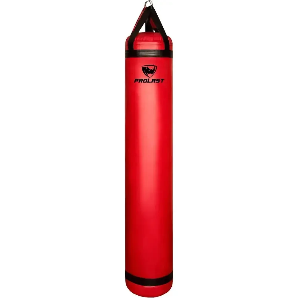 Heavy Duty Punching Bag for Adults - Boxing, MMA, Martial Arts, Muay Thai, Strength Training - 150 lbs, Red and Black