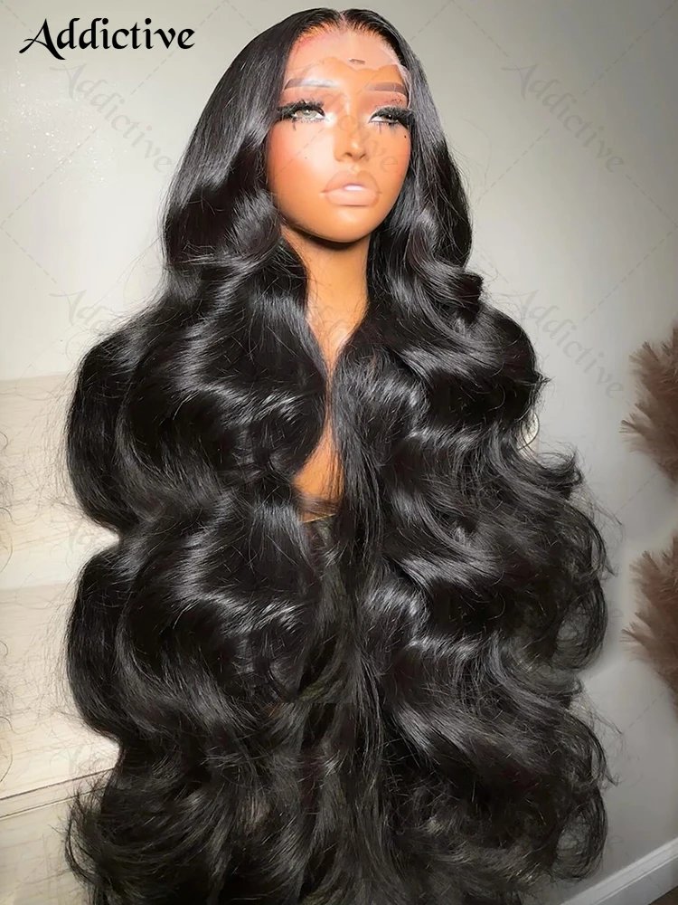 250% Body Wave 13x6 HD Transparent Lace Front Human Hair Wigs 30 40 Inch 13x4 Lace Frontal Water Wave 5x5 Closure Wig For Women