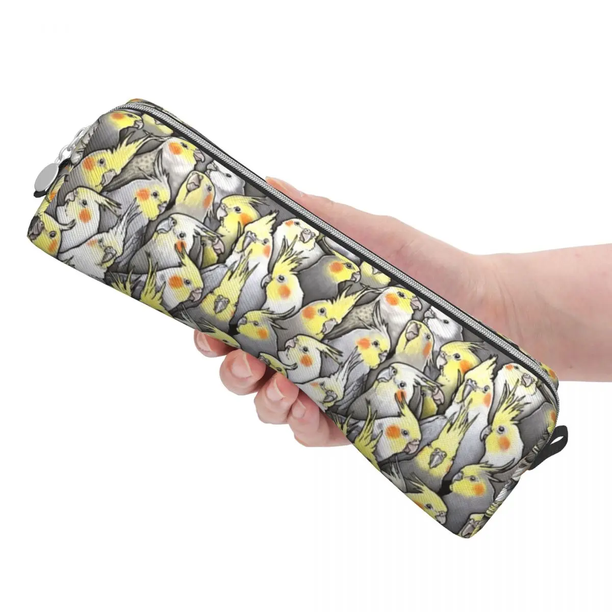 Cockatiel Animal Pencil Cases Parrots Bird Pen Box Bags for Student Big Capacity Students School Zipper Pencilcases