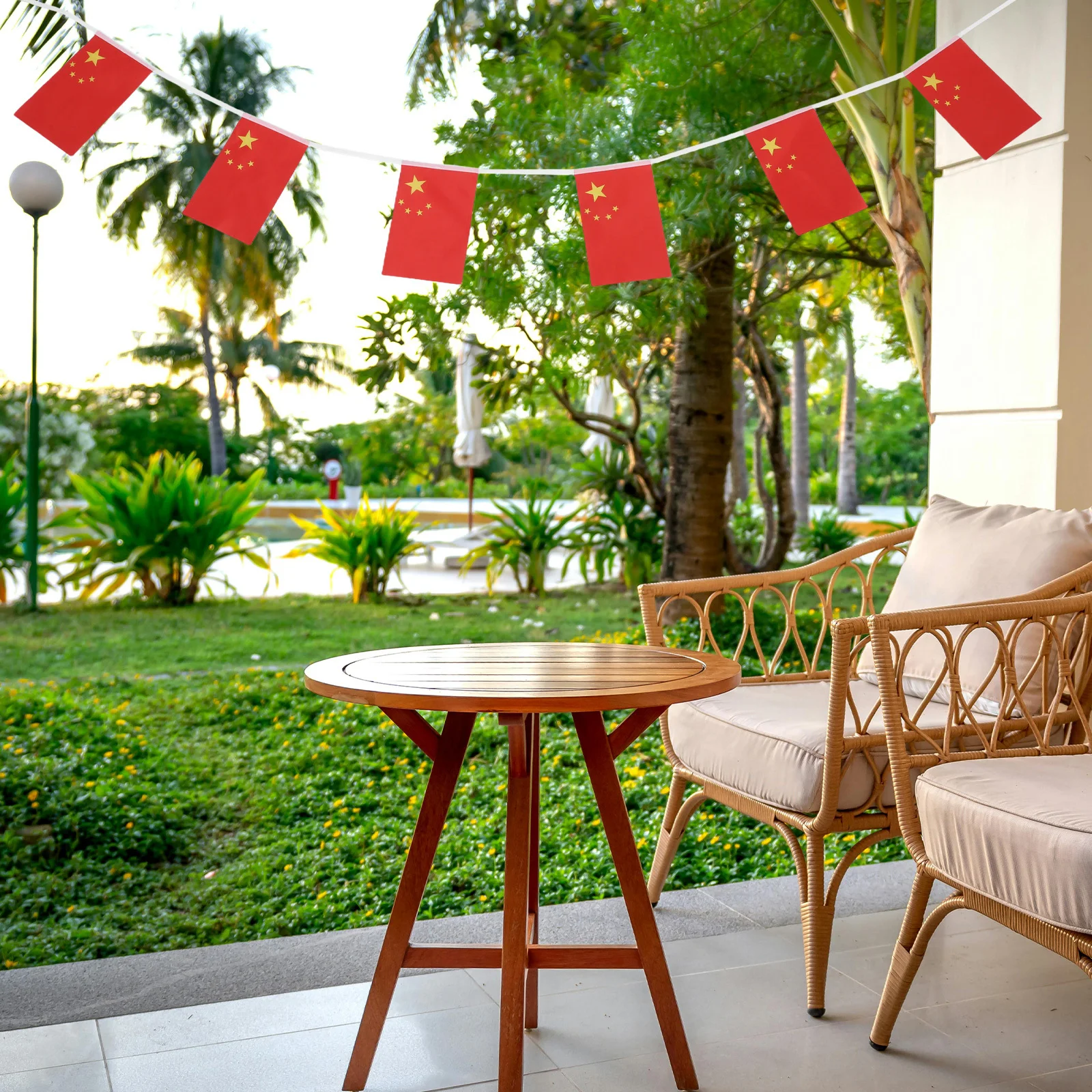 

1Set Mini Flag Pennant Chinese Bunting Banner Decor for Parties Celebrations Parades Festivals China Theme Event Decoration